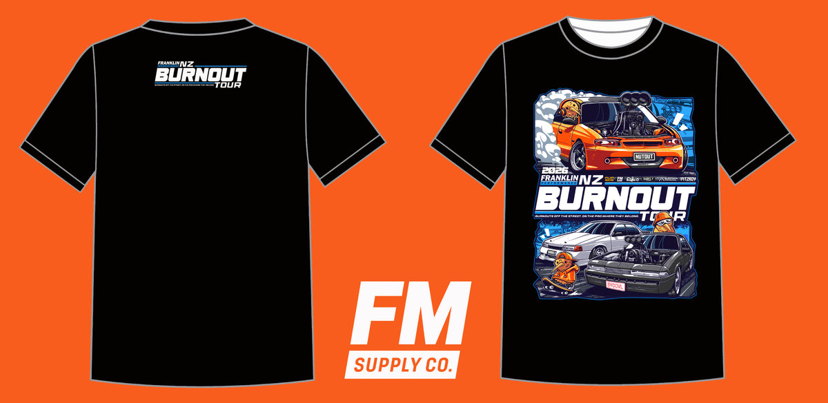 NZ Burnout Tour Tees