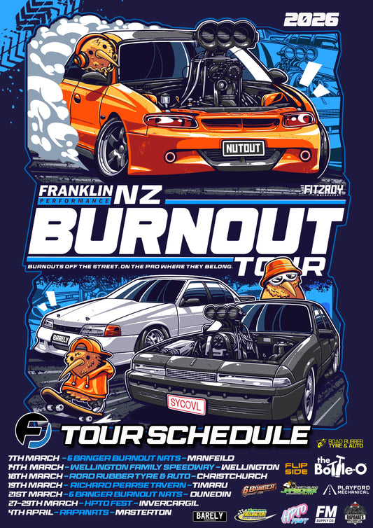 The Franklin Performance New Zealand Burnout Tour 2026