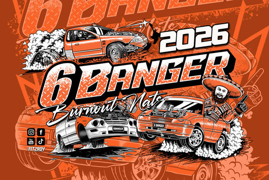 2026 6 Banger Flag - Landscape