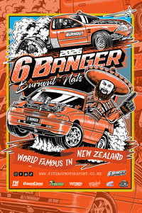 Banger Racing Flag 2026 6 Banger Event Flag - Portrait – Fitzroy Motorsport